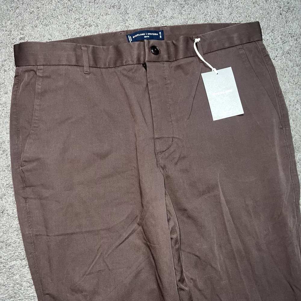 Everlane‎ Men's 38x28 The Performance Chino Uniform Pant Brown Slim Fit